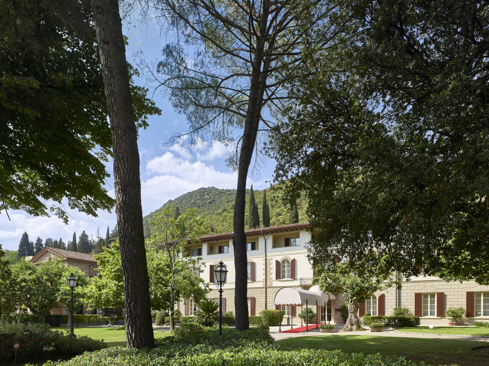 Resort buildings and villa at Grotta Giusti Thermal Spa Resort, Tuscany