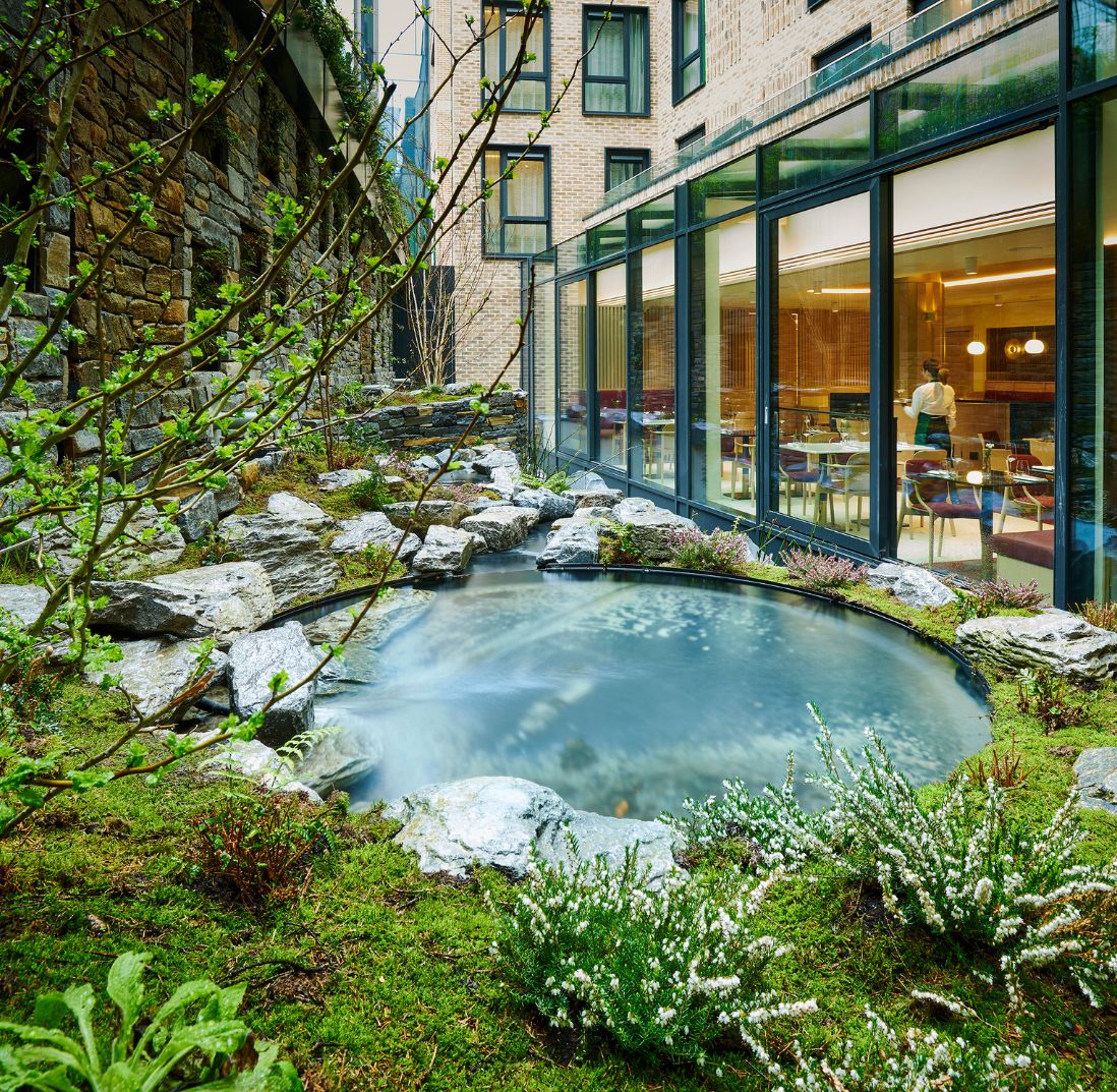 The Poddle garden at The Chancery hotel, Dublin